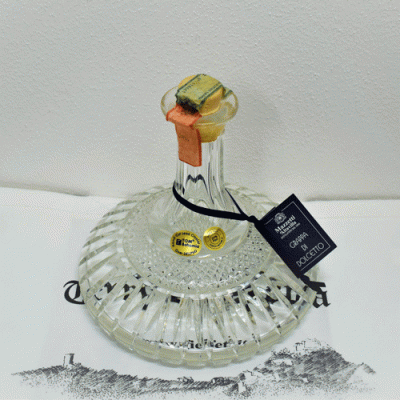Grappa di Dolcetto in decanter di cristallo Bohemia  Mazzetti D'Altavilla