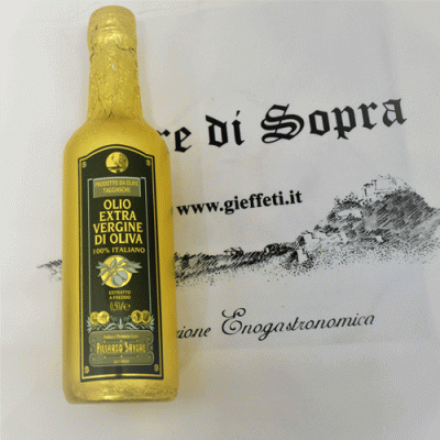 Olio e.v. di oliva monocultivar "Taggiasca" carta oro
