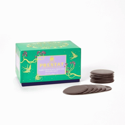 Sfoglie di Cioccolato Fondente 62% alla Menta Inglese - Prestat