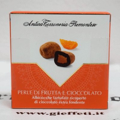 Dragées albicocca ricoperta di cioccolato fondente - Antica Torroneria Piemontese