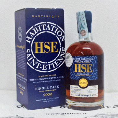 Rhum Agricole HSE  Extra Vieux Single Cask 2003  Saint-Etienne